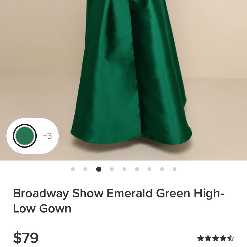 Lulu's Emerald High-Low Dress - Picture 2 of 4